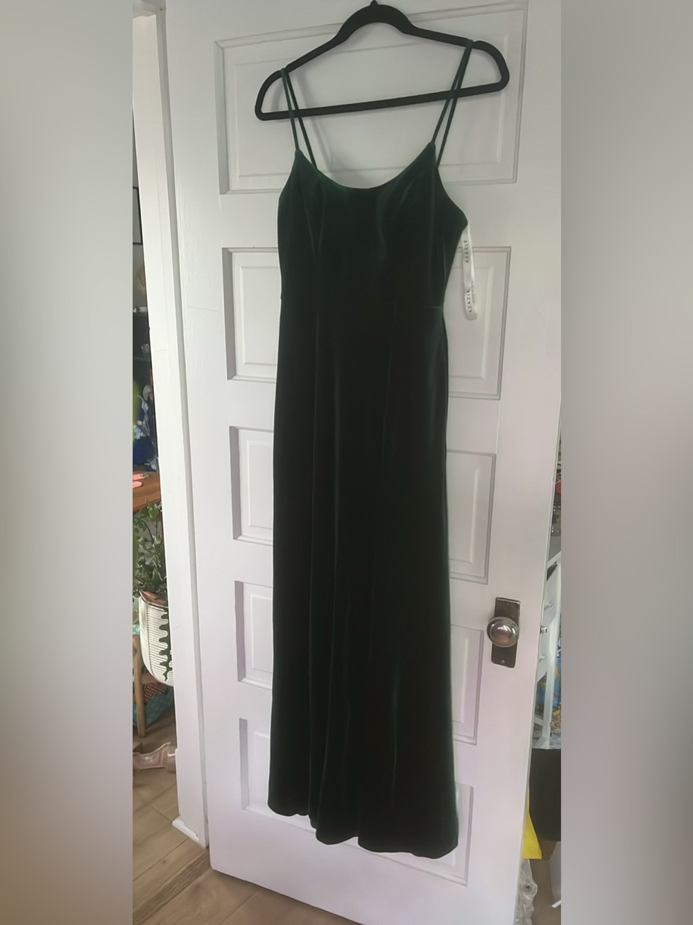 Emerald velvet dress